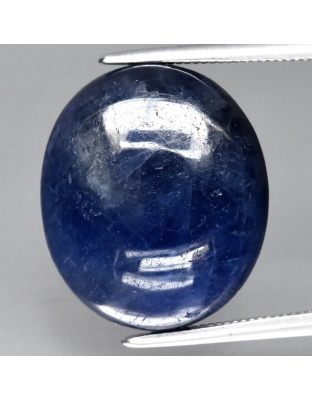 Dijual Batu Cincin Permata Blue Sapphire Safir Biru Myanmar Oval Cabochon Alami Natural 16.89 Ct. Unheated Bersertifikat