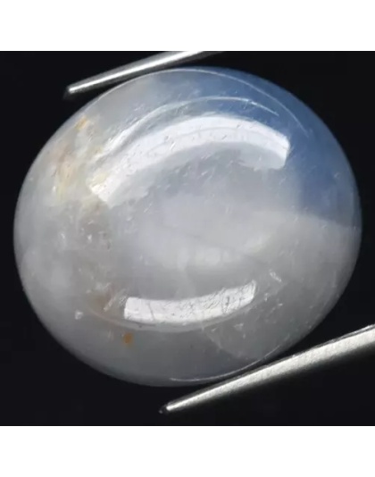 Dijual Batu Cincin Permata Light Blue Star Sapphire Safir Biru Muda Myanmar Oval Cabochon Alami Natural 25.24 Ct. Unheated Bersertifikat