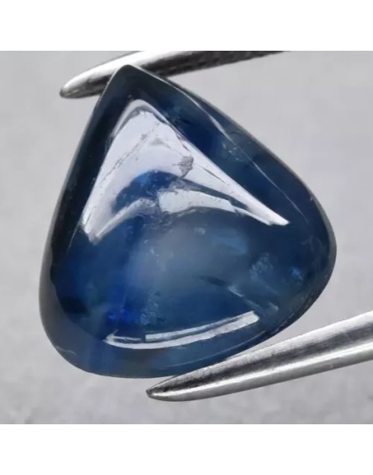 Dijual Batu Cincin Permata Blue Star Sapphire Safir Biru Bintang Madagaskar Pear Cabochon Alami Natural 4.42 Ct. Unheated