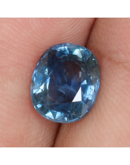 Dijual Batu Cincin Permata Mulia Safir Biru Blue Sapphire Ceylon Sri Lanka Oval Alami Natural 3.37 Ct. Bersertifikat