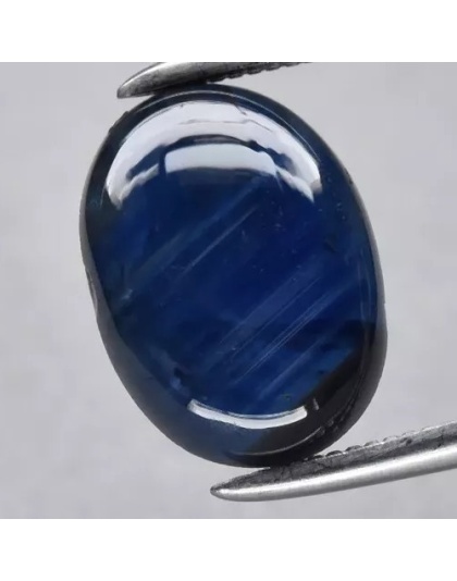 Dijual Batu Cincin Permata Blue Star Sapphire Safir Biru Bintang Afrika Oval Cabochon Alami Natural 2.89 Ct. Unheated Bersertifikat