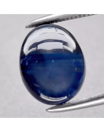 Dijual Batu Cincin Permata Blue Star Sapphire Safir Biru Bintang 12 Sinar Afrika Oval Cabochon Alami Natural 2.60 Ct. Unheated Bersertifikat