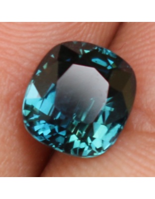 Dijual Batu Cincin Permata Mulia Safir Biru Blue Sapphire Madagascar Africa Cushion Alami Natural 2.38 Ct. Unheated Bersertifikat