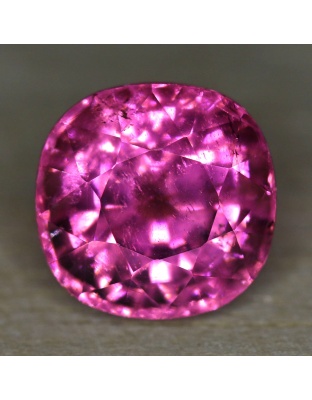 Dijual Batu Cincin Permata Pink Tourmaline Merah Muda Bantal Mozambique Alami Natural 3.53 Ct. Untreated Bersertifikat