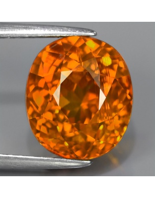Dijual Batu Cincin Permata Yellow Zircon Kuning Oval Tanzania Alami Natural 7.36 Ct. Untreated Bersertifikat